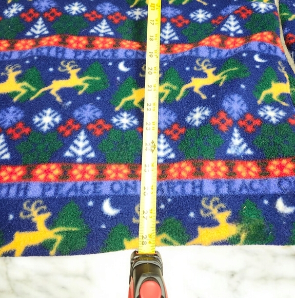 Vintage l.l. bean reindeer Christmas Holiday fleece sweater - Picture 6 of 7